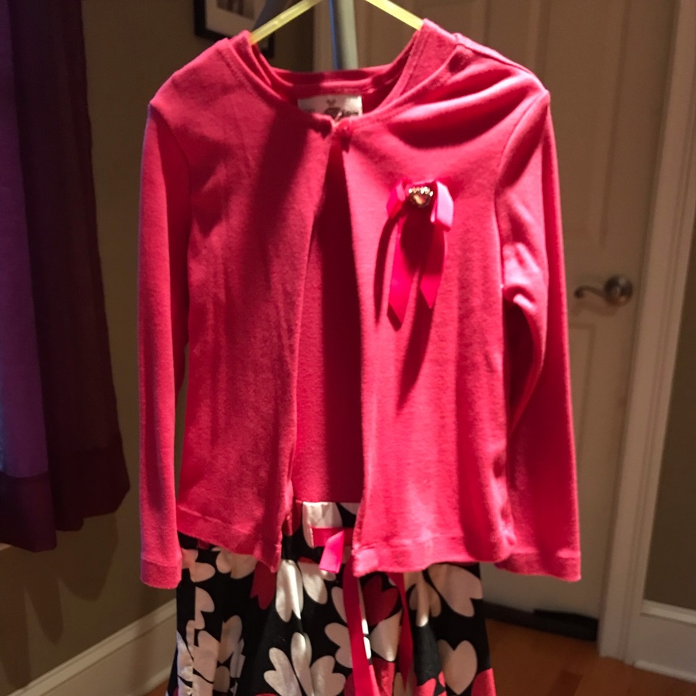 Girls two piece cardigan dress. Size 6